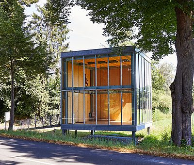 Ein Glashaus mitten in der Natur in Ostbevern